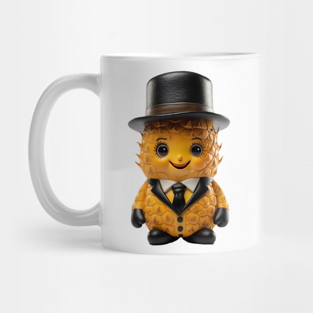 Cute Kawaii Office Pineapple with Top Hat by Cuteopia Gallery